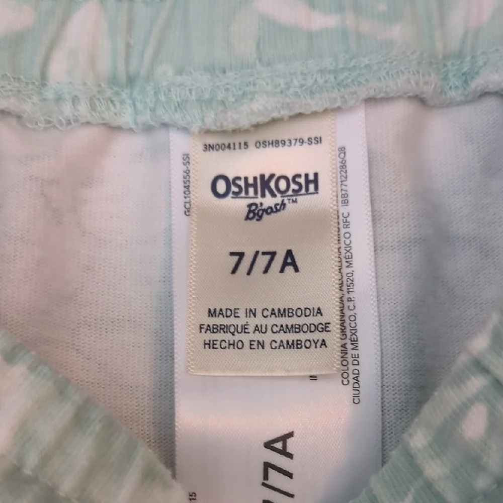 OshKosh B'gosh Mint Green Patterned Shorts